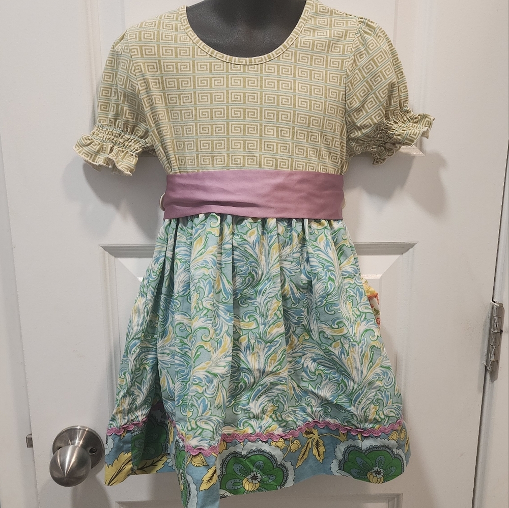 Matilda Jane Serendipity Collection Girls Dress Size 4 – Whimsical Mixed Print,